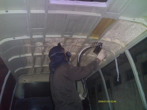 車(chē)廂保溫聚氨酯噴涂施工